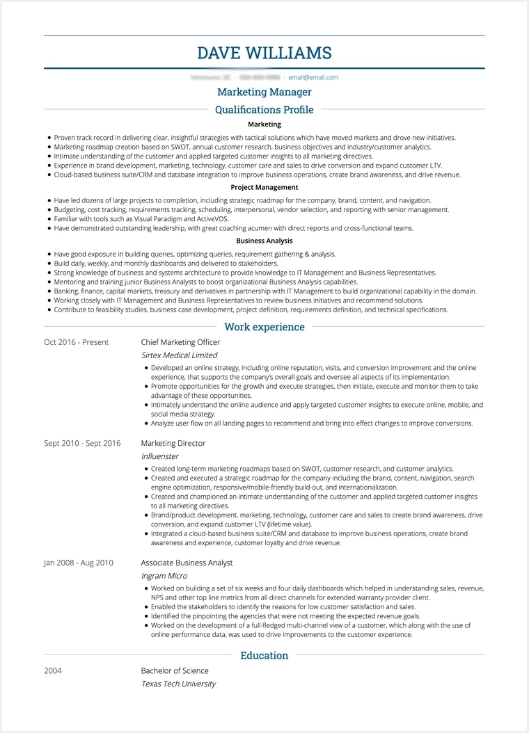 combination resume format example