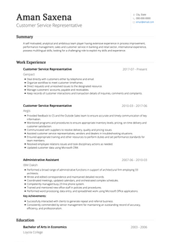 Standard CV Template and Example by VisualCV	