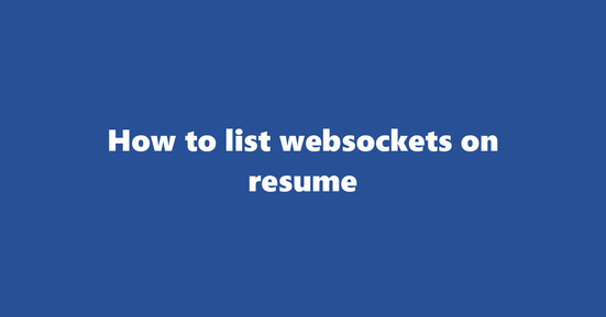 websockets on resume banner image