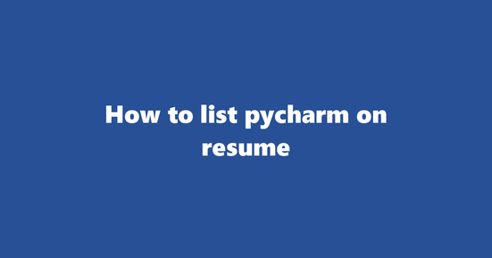 pycharm on resume banner image
