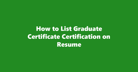 graduate certificate on resume banner image