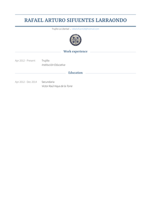 Trujillo Resume Sample and Template