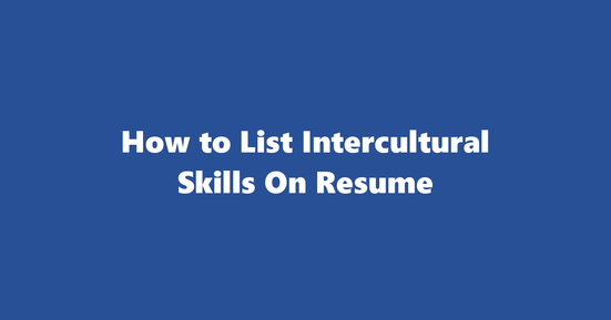 intercultural resume skills