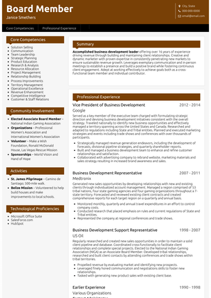 Managing Director Resume Sample and Template