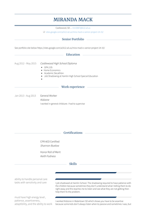 General Worker Resume Sample and Template