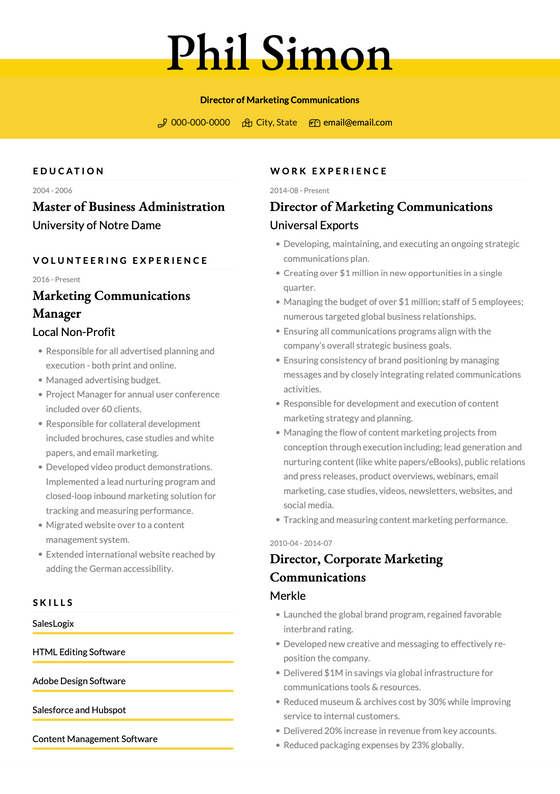 Elegant CV Template and Example