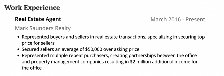 Real Estate Agent Job Description Example 1