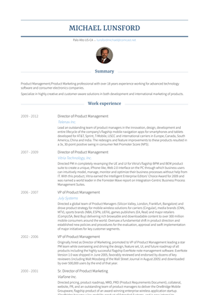Director Of Product Management Resume Sample and Template