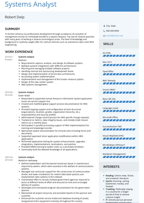 Systems Analyst Resume Sample and Template