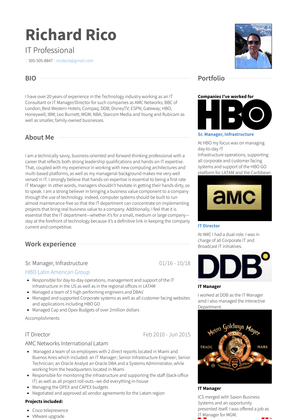 Information Technology Director Resume Sample and Template