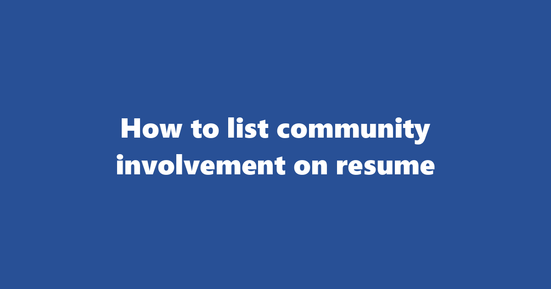 community service on resume banner image