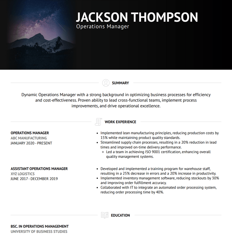 Visual Resume Template - Brooklyn