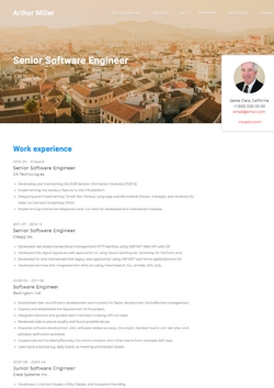 Online CV Template and Example - Lingo by VisualCV	