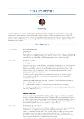 Architectural Designer Resume Sample and Template