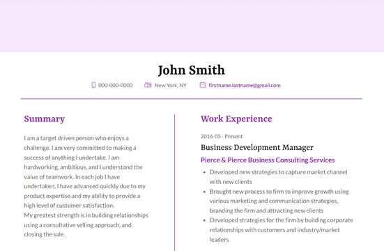 Rosa resume template by VisualCV