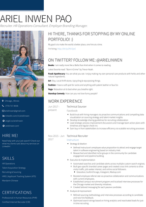 Talent Acquisition Specialist Resume Sample and Template