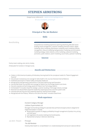 Assistant Category Manager Resume Sample and Template