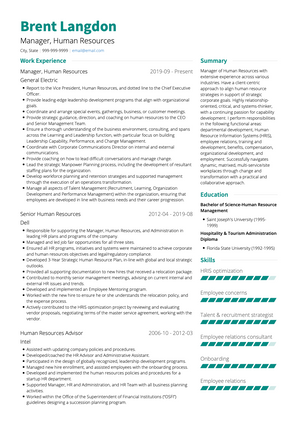 Human Resources Manager CV Example and Template