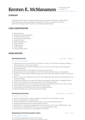 Marketing Coordinator Resume Sample and Template