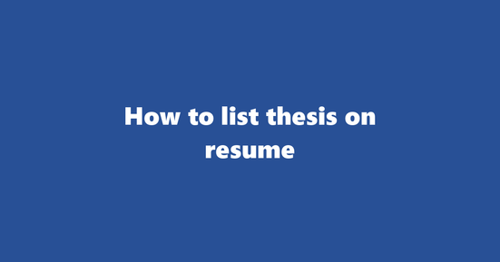 thesis on resume banner image