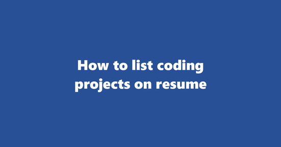 coding projects on resume banner image