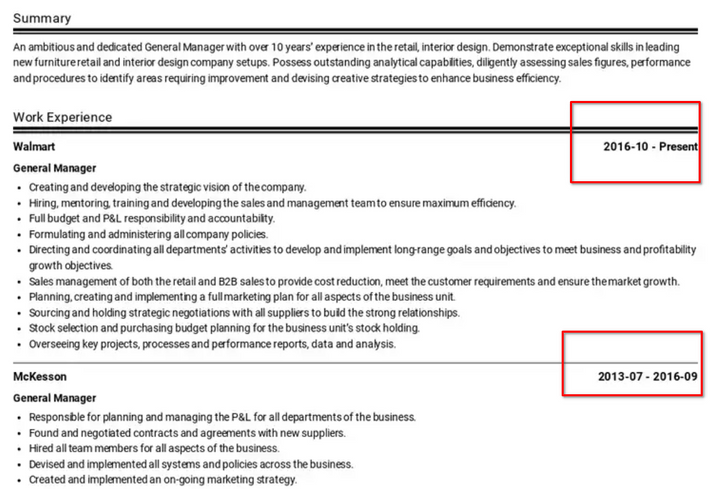 how to write current position in resume