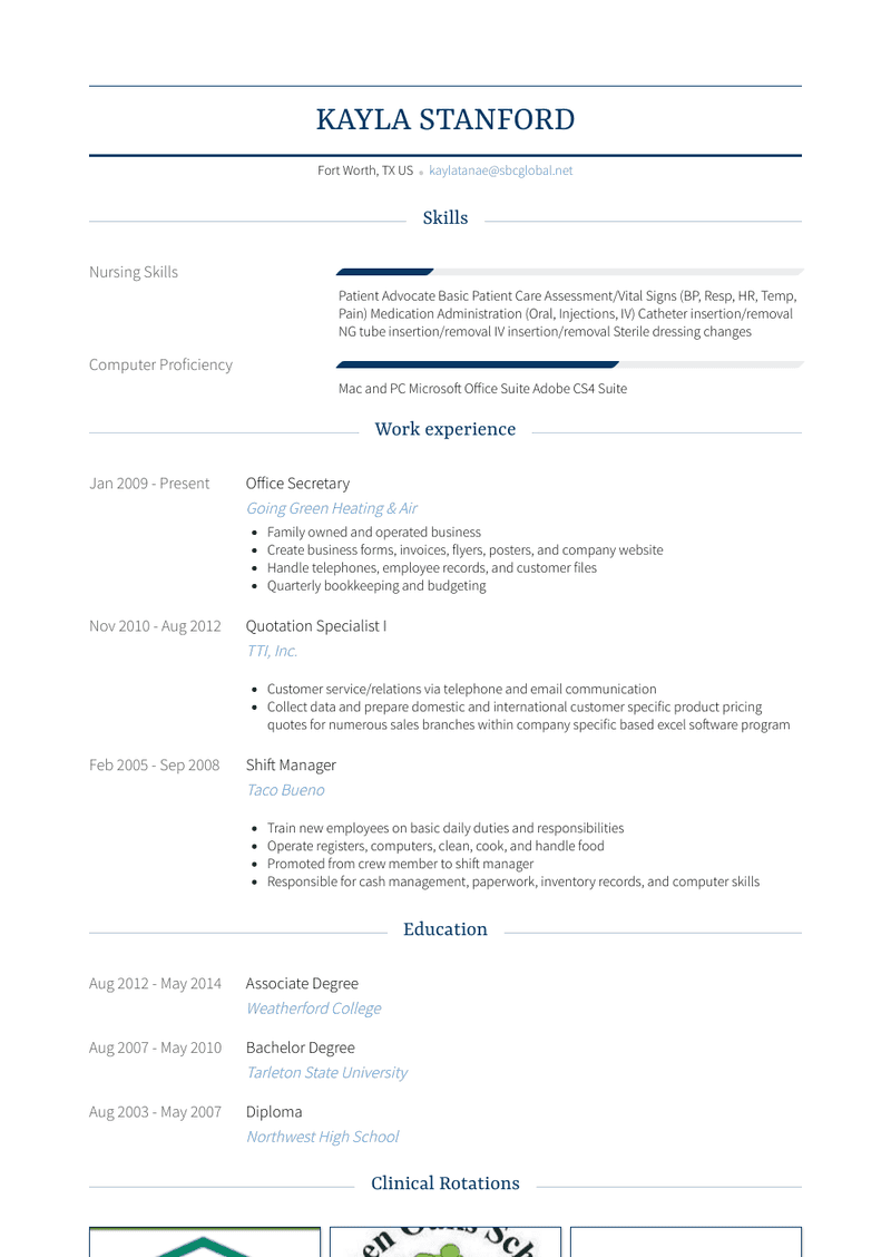 Office Secretary Resume Sample and Template