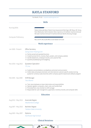 Office Secretary Resume Sample and Template