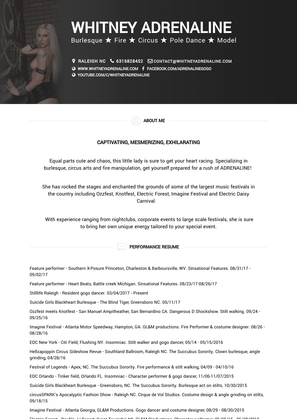 Gogo Dancer Resume Sample and Template