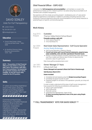 Sales Representative Golf Course Specialist Resume Sample and Template