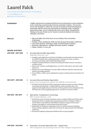 Accounts Receivable Representative Resume Sample and Template