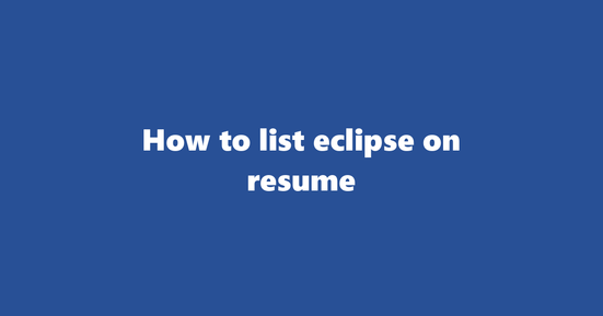 eclipse on resume banner image