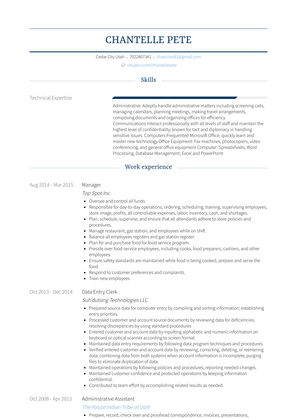 Data Entry Clerk Resume Sample and Template