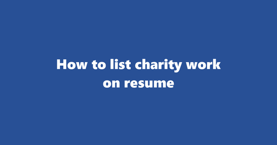 charity work on resume banner image