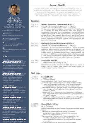 Licensed Banker Resume Sample and Template