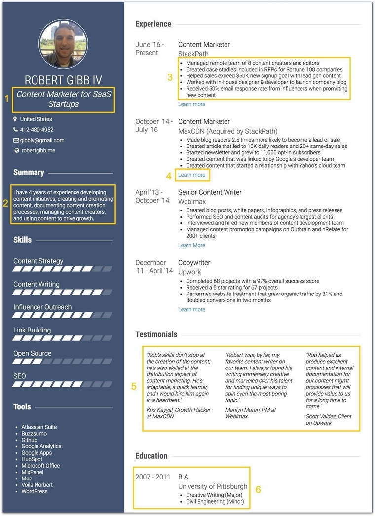 robert gibb resume