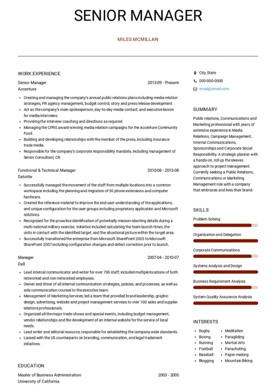 accountability resume skills