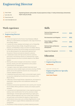 Engineering Director Resume Sample and Template