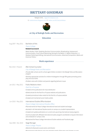 After School Counselor Resume Sample and Template