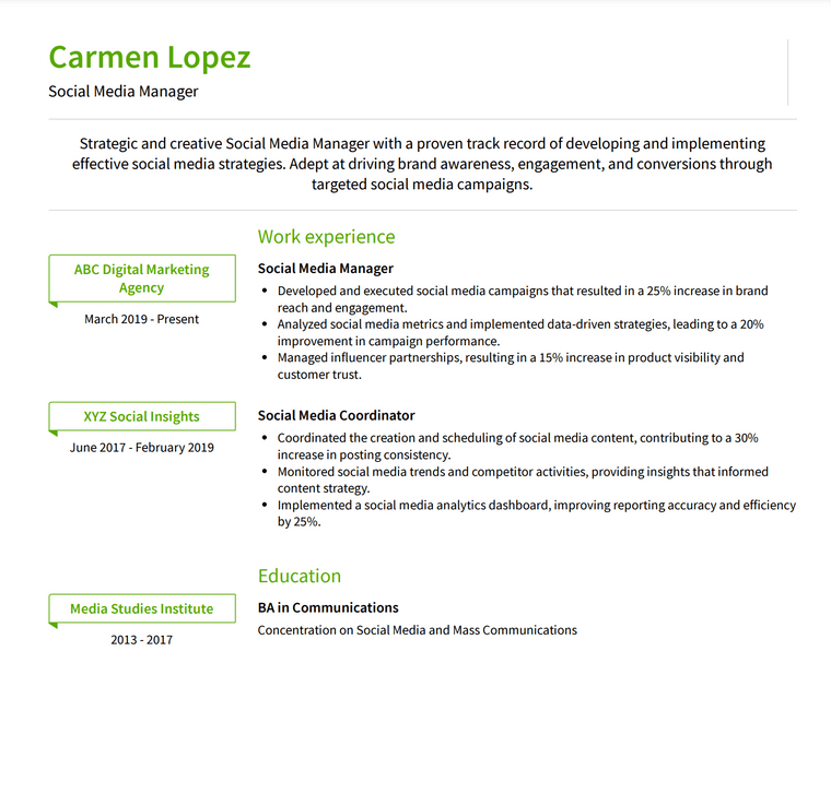 Visual Resume Template - Clair