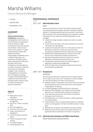 Human Resources Manager CV Example and Template