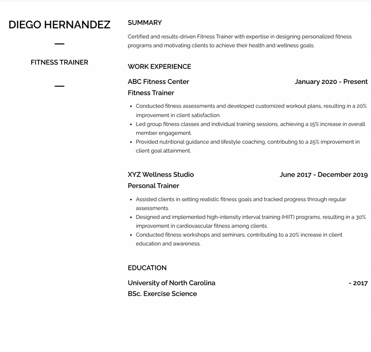 Google Docs CV Template - Vienna