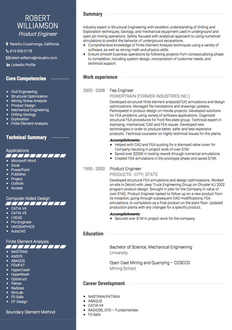 USA CV Tips, Format Requirements, & Examples  VisualCV