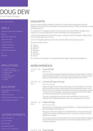Program Manager Resume Sample and Template