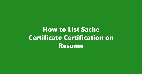 sache certificate on resume banner image
