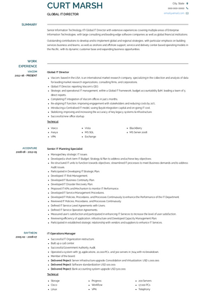 It Director Resume Sample and Template