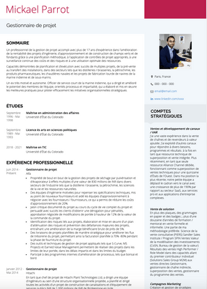 Exemple et modèle de CV Gestionnaire de projet