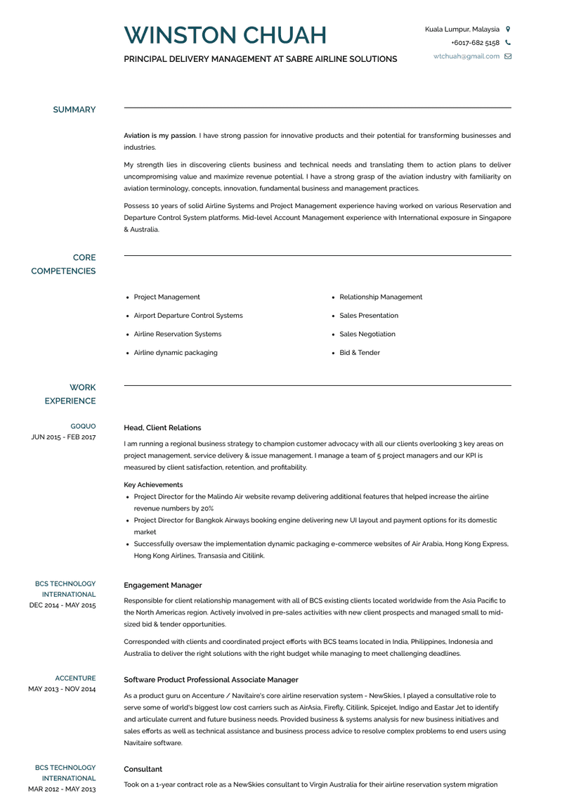 Software Product Professional Associate Manager Resume Sample and Template
