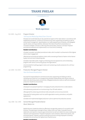 Program Director Resume Sample and Template