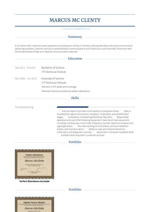 Assembly Technician Resume Sample and Template